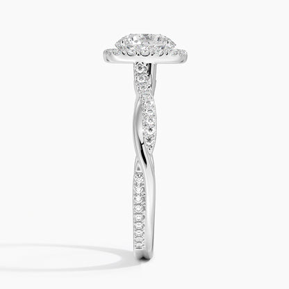 1.25 Karat Halo Tasarım Tektaş Laboratuvar Pırlanta Yüzük 18K -Magnara - Bold Diamonds