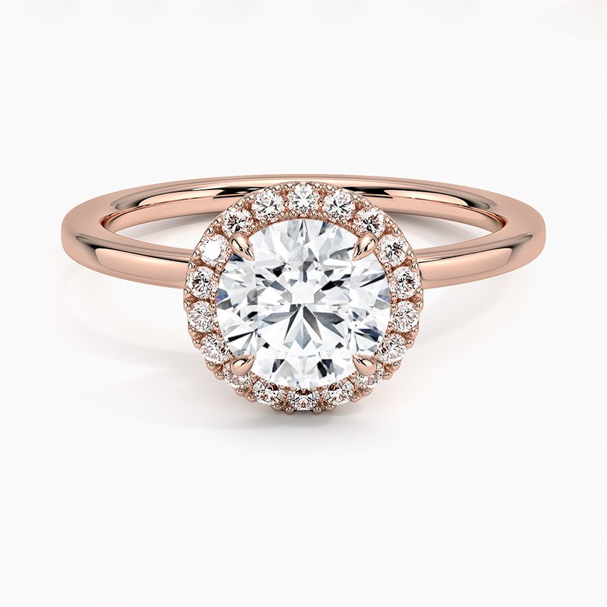 1,25 Karat Halo Tasarım Tektaş Laboratuvar Pırlanta Yüzük 18K -Ophelia - Bold Diamonds