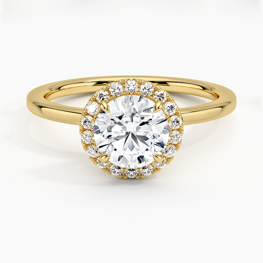 1,25 Karat Halo Tasarım Tektaş Laboratuvar Pırlanta Yüzük 18K -Ophelia - Bold Diamonds