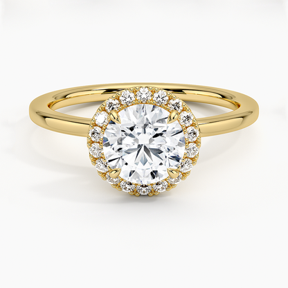 1,25 Karat Halo Tasarım Tektaş Laboratuvar Pırlanta Yüzük 18K -Ophelia - Bold Diamonds