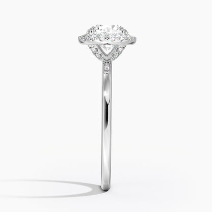 1,25 Karat Halo Tasarım Tektaş Laboratuvar Pırlanta Yüzük 18K -Ophelia - Bold Diamonds