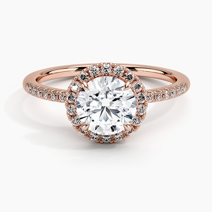 1.25 Karat Halo Tasarım Tektaş Laboratuvar Pırlanta Yüzük 18K -Valora - Bold Diamonds