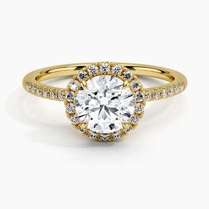 1.25 Karat Halo Tasarım Tektaş Laboratuvar Pırlanta Yüzük 18K -Valora - Bold Diamonds