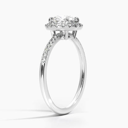 1.25 Karat Halo Tasarım Tektaş Laboratuvar Pırlanta Yüzük 18K -Valora - Bold Diamonds