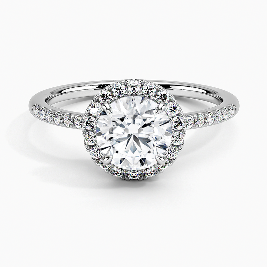 1.25 Karat Halo Tasarım Tektaş Laboratuvar Pırlanta Yüzük 18K -Valora - Bold Diamonds