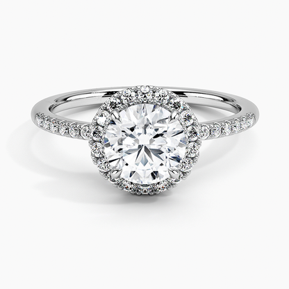 1.25 Karat Halo Tasarım Tektaş Laboratuvar Pırlanta Yüzük 18K -Valora - Bold Diamonds