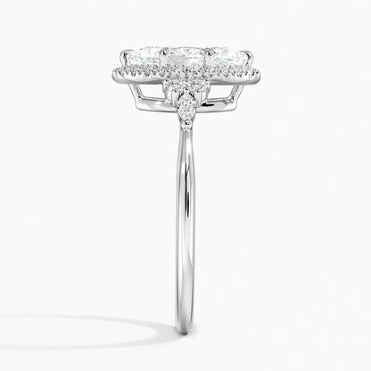 1.25 Karat Marquise Halo Tasarım Tektaş Laboratuvar Pırlanta Yüzük 18K -Amara - Bold Diamonds