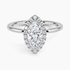 1.25 Karat Marquise Halo Tasarım Tektaş Laboratuvar Pırlanta Yüzük 18K -Ophelia - Bold Diamonds