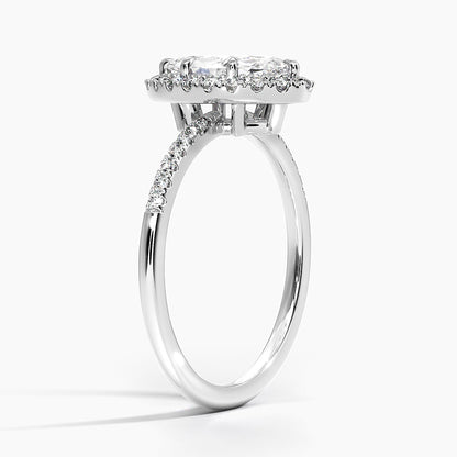 1.25 Karat Marquise Halo Tasarım Tektaş Laboratuvar Pırlanta Yüzük 18K -Valora - Bold Diamonds