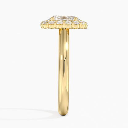 1.25 Karat Oval Halo Tasarım Tektaş Laboratuvar Pırlanta Yüzük 18K -Illumina - Bold Diamonds