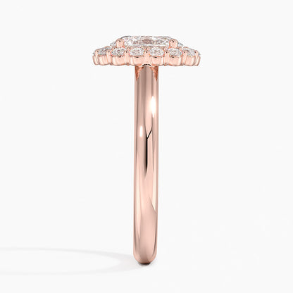 1.25 Karat Oval Halo Tasarım Tektaş Laboratuvar Pırlanta Yüzük 18K -Illumina - Bold Diamonds