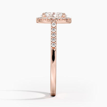 1,25 Karat Oval Halo Tasarım Tektaş Laboratuvar Pırlanta Yüzük 18K - Lunara - Bold Diamonds