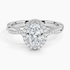 1.25 Karat Oval Halo Tasarım Tektaş Laboratuvar Pırlanta Yüzük 18K -Magnara - Bold Diamonds