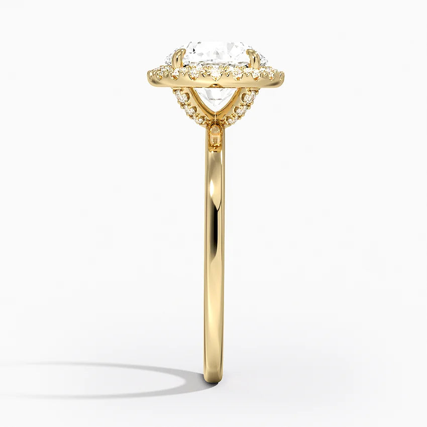 1,25 Karat Oval Halo Tasarım Tektaş Laboratuvar Pırlanta Yüzük 18K -Ophelia - Bold Diamonds