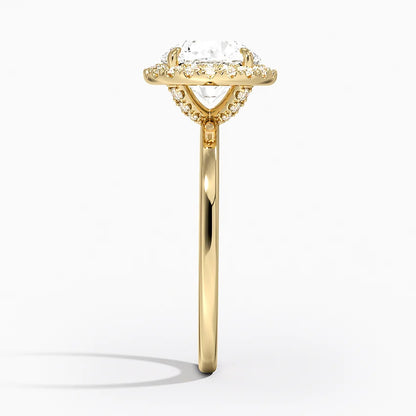 1,25 Karat Oval Halo Tasarım Tektaş Laboratuvar Pırlanta Yüzük 18K -Ophelia - Bold Diamonds
