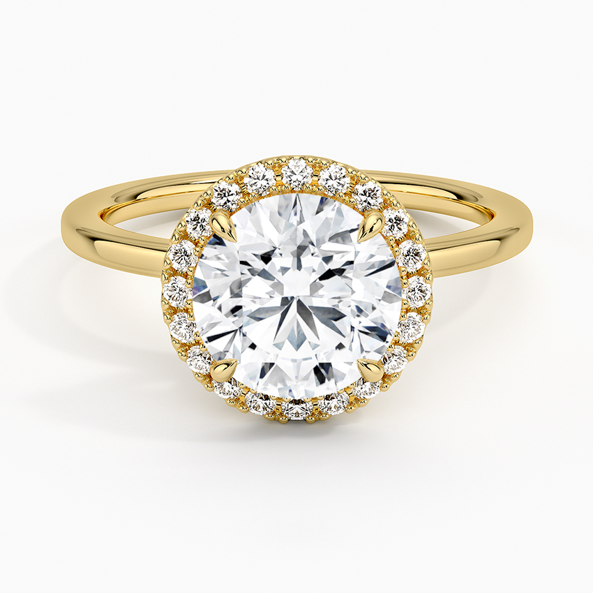 1,25 Karat Oval Halo Tasarım Tektaş Laboratuvar Pırlanta Yüzük 18K -Ophelia - Bold Diamonds