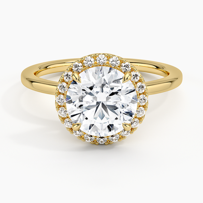 1,25 Karat Oval Halo Tasarım Tektaş Laboratuvar Pırlanta Yüzük 18K -Ophelia - Bold Diamonds