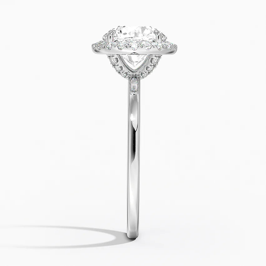 1,25 Karat Oval Halo Tasarım Tektaş Laboratuvar Pırlanta Yüzük 18K -Ophelia - Bold Diamonds