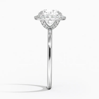 1,25 Karat Oval Halo Tasarım Tektaş Laboratuvar Pırlanta Yüzük 18K -Ophelia - Bold Diamonds