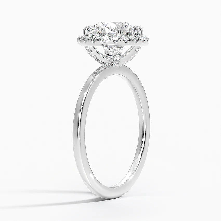 1,25 Karat Oval Halo Tasarım Tektaş Laboratuvar Pırlanta Yüzük 18K -Ophelia - Bold Diamonds