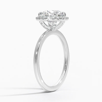 1,25 Karat Oval Halo Tasarım Tektaş Laboratuvar Pırlanta Yüzük 18K -Ophelia - Bold Diamonds