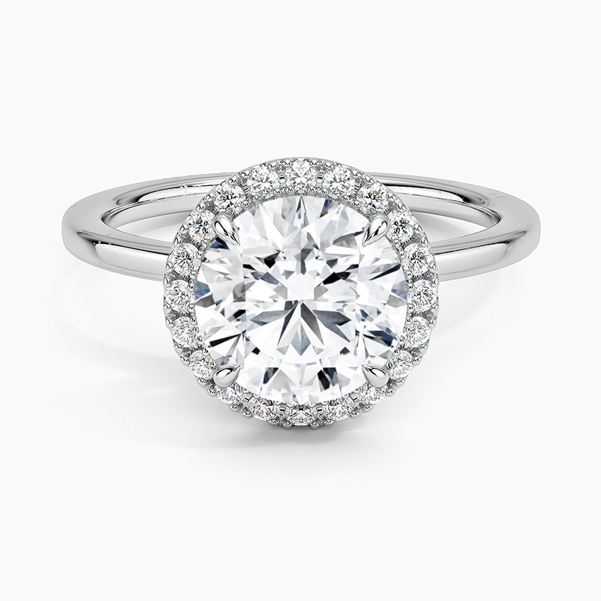1,25 Karat Oval Halo Tasarım Tektaş Laboratuvar Pırlanta Yüzük 18K -Ophelia - Bold Diamonds