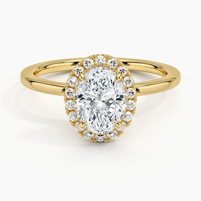 1,25 Karat Oval Halo Tasarım Tektaş Laboratuvar Pırlanta Yüzük 18K -Ophelia - Bold Diamonds