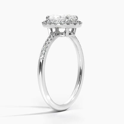 1.25 Karat Oval Halo Tasarım Tektaş Laboratuvar Pırlanta Yüzük 18K -Valora - Bold Diamonds