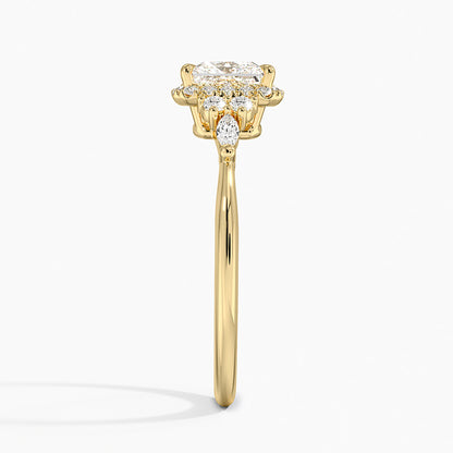 1.25 Karat Prenses Halo Tasarım Tektaş Laboratuvar Pırlanta Yüzük 18K -Amara - Bold Diamonds