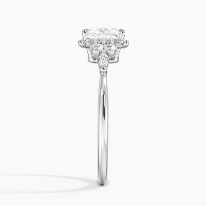 1.25 Karat Prenses Halo Tasarım Tektaş Laboratuvar Pırlanta Yüzük 18K -Amara - Bold Diamonds