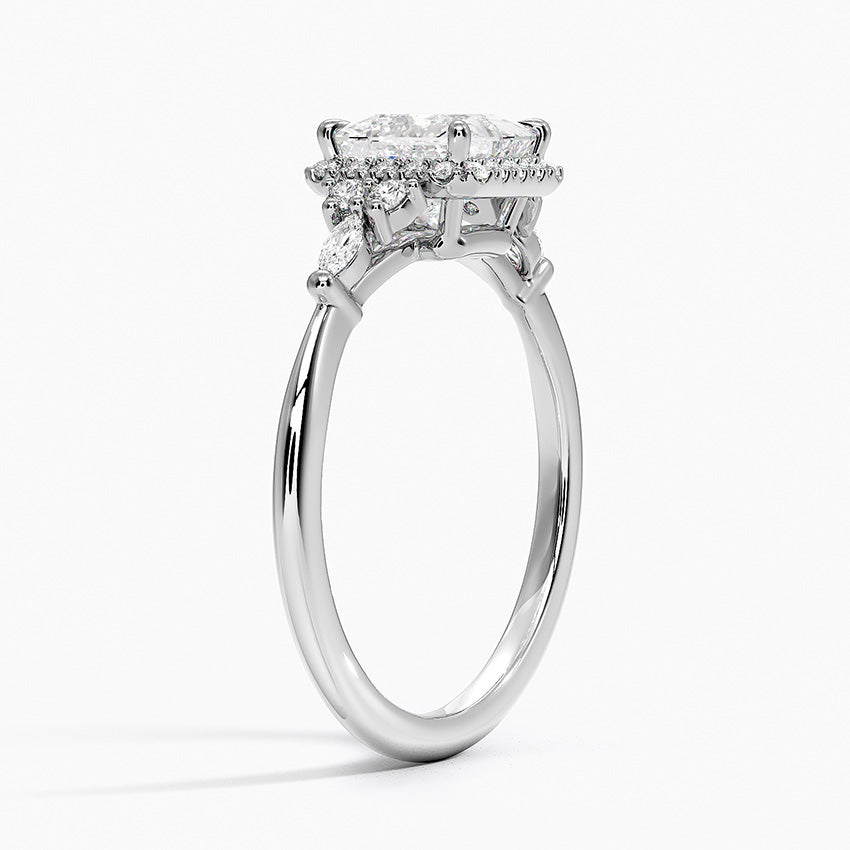 1.25 Karat Prenses Halo Tasarım Tektaş Laboratuvar Pırlanta Yüzük 18K -Amara - Bold Diamonds