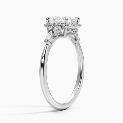 1.25 Karat Prenses Halo Tasarım Tektaş Laboratuvar Pırlanta Yüzük 18K -Amara - Bold Diamonds