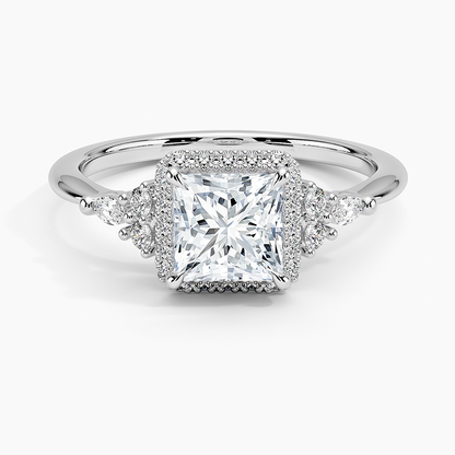 1.25 Karat Prenses Halo Tasarım Tektaş Laboratuvar Pırlanta Yüzük 18K -Amara - Bold Diamonds