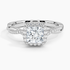 1.25 Karat Prenses Halo Tasarım Tektaş Laboratuvar Pırlanta Yüzük 18K -Diamora - Bold Diamonds