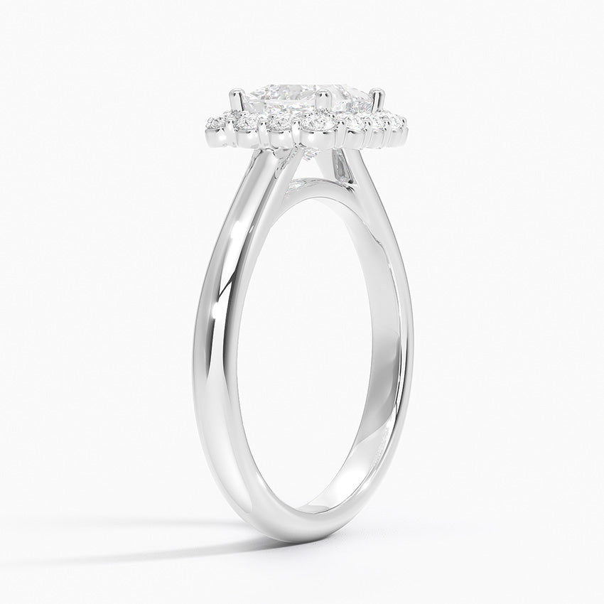 1.25 Karat Prenses Halo Tasarım Tektaş Laboratuvar Pırlanta Yüzük 18K -Illumina - Bold Diamonds