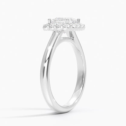 1.25 Karat Prenses Halo Tasarım Tektaş Laboratuvar Pırlanta Yüzük 18K -Illumina - Bold Diamonds