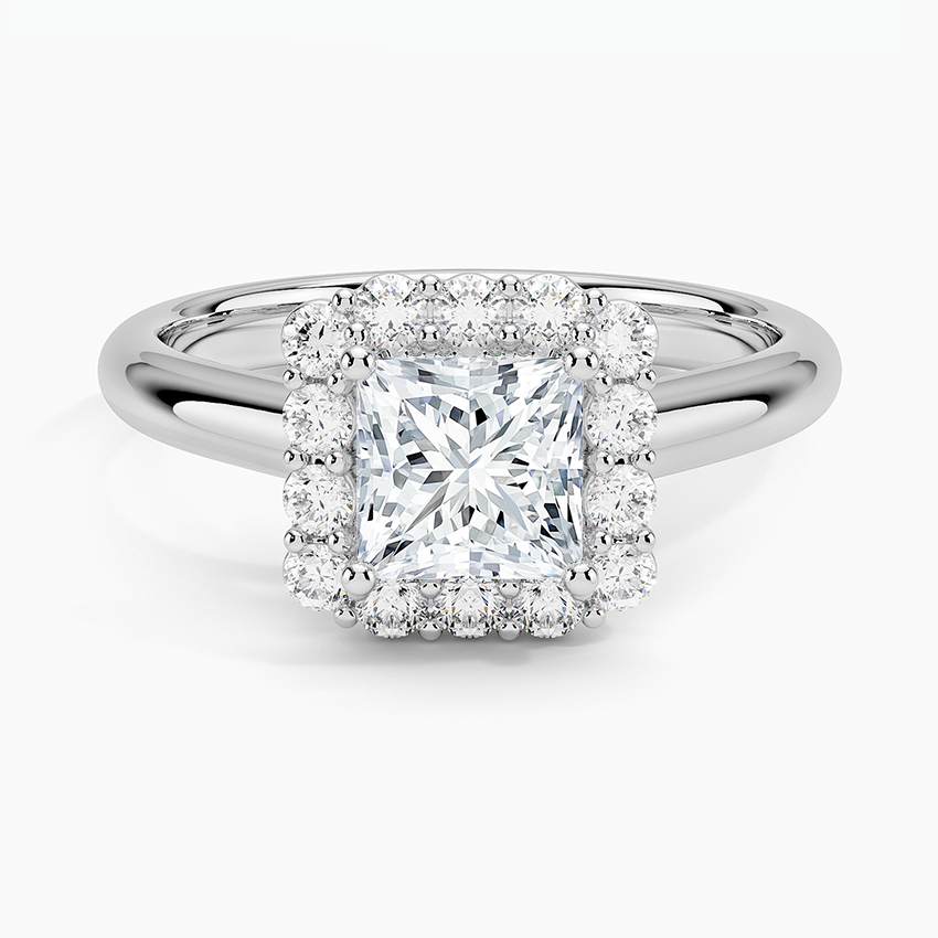 1.25 Karat Prenses Halo Tasarım Tektaş Laboratuvar Pırlanta Yüzük 18K -Illumina - Bold Diamonds