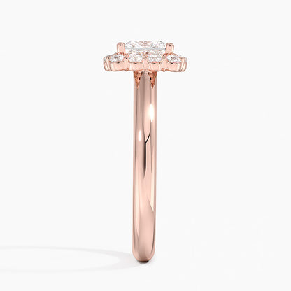 1.25 Karat Prenses Halo Tasarım Tektaş Laboratuvar Pırlanta Yüzük 18K -Illumina - Bold Diamonds