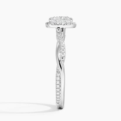 1.25 Karat Prenses Halo Tasarım Tektaş Laboratuvar Pırlanta Yüzük 18K -Magnara - Bold Diamonds