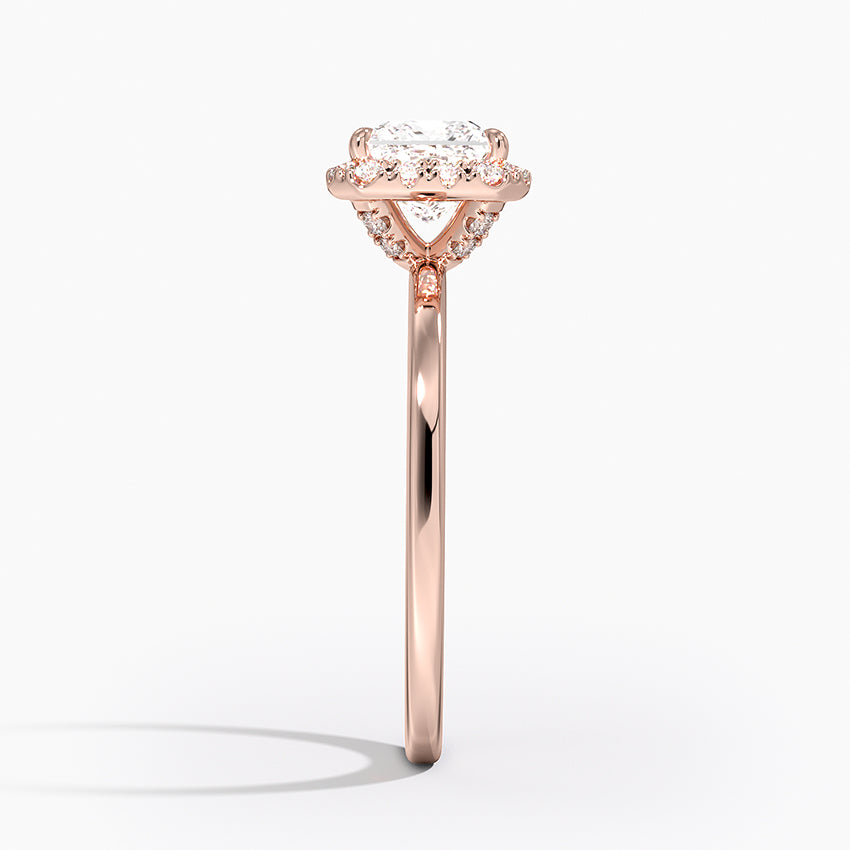 1.25 Karat Prenses Halo Tasarım Tektaş Laboratuvar Pırlanta Yüzük 18K -Ophelia - Bold Diamonds