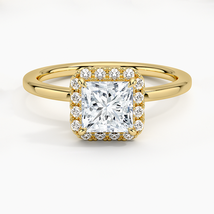 1.25 Karat Prenses Halo Tasarım Tektaş Laboratuvar Pırlanta Yüzük 18K -Ophelia - Bold Diamonds