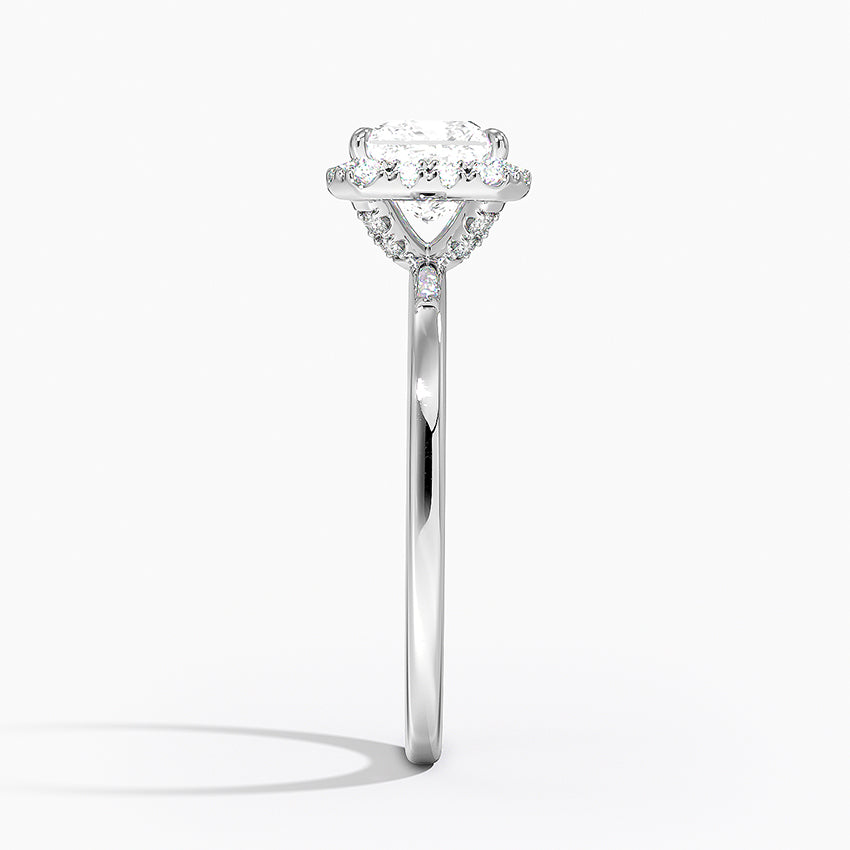 1.25 Karat Prenses Halo Tasarım Tektaş Laboratuvar Pırlanta Yüzük 18K -Ophelia - Bold Diamonds