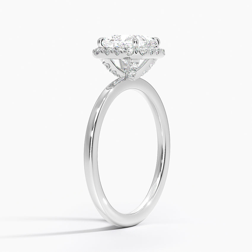 1.25 Karat Prenses Halo Tasarım Tektaş Laboratuvar Pırlanta Yüzük 18K -Ophelia - Bold Diamonds