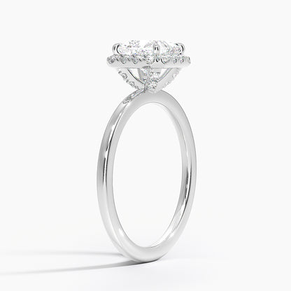 1.25 Karat Prenses Halo Tasarım Tektaş Laboratuvar Pırlanta Yüzük 18K -Ophelia - Bold Diamonds