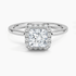 1.25 Karat Prenses Halo Tasarım Tektaş Laboratuvar Pırlanta Yüzük 18K -Ophelia - Bold Diamonds