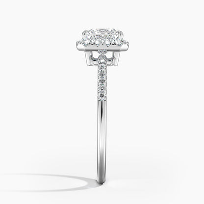 1.25 Karat Prenses Halo Tasarım Tektaş Laboratuvar Pırlanta Yüzük 18K -Valora - Bold Diamonds