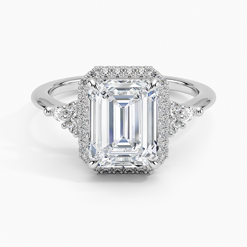 1.25 Karat Radiant Halo Tasarım Tektaş Laboratuvar Pırlanta Yüzük 18K -Amara - Bold Diamonds