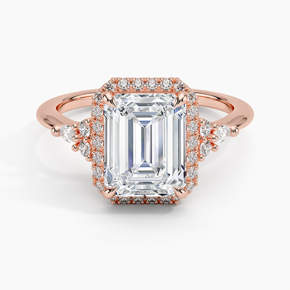1.25 Karat Radiant Halo Tasarım Tektaş Laboratuvar Pırlanta Yüzük 18K -Amara - Bold Diamonds