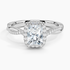 1.25 Karat Radiant Halo Tasarım Tektaş Laboratuvar Pırlanta Yüzük 18K -Diamora - Bold Diamonds