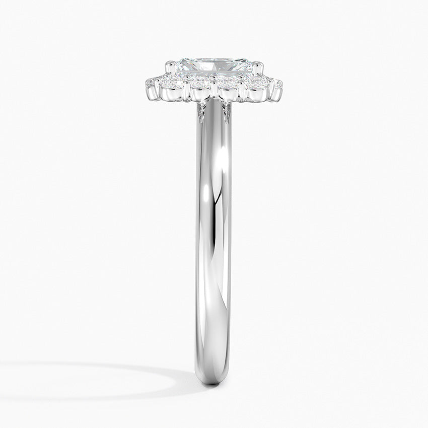 1.25 Karat Radiant Halo Tasarım Tektaş Laboratuvar Pırlanta Yüzük 18K -Illumina - Bold Diamonds